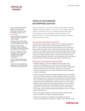 Oracle Documaker for Insurance (PDF)