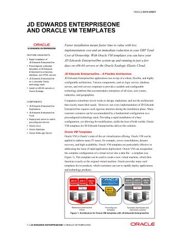 JD EDWARDS ENTERPRISEONE AND ORACLE VM TEMPLATES ...
