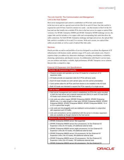 External I/O Expansion Unit - Oracle