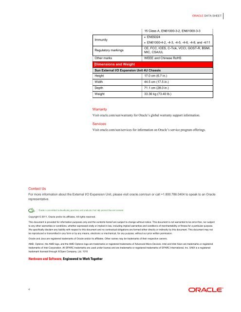 External I/O Expansion Unit - Oracle