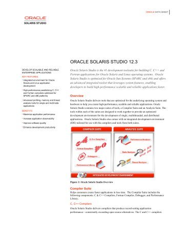 Oracle Solaris Studio 12.3 Datasheet