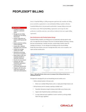 PeopleSoft Billing Datasheet - Oracle