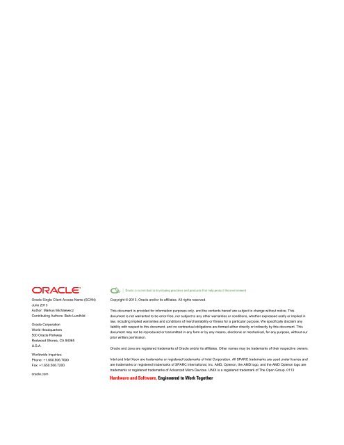 Oracle Single Client Access Name (SCAN)