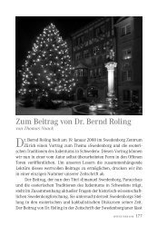 Zum Beitrag von Dr. Bernd Roling - Orah.ch