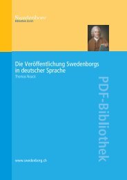 Die Veröffentlichung Swedenborgs in deutscher Sprache - Orah.ch