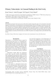 Primary Tuberculosis: An Unusual Finding in the Oral Cavity