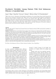 Psychiatric Morbidity Among Patients With Oral Submucous Fibrosis ...