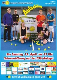 kümmert sich der Chef! – Rtn is ... - Deutscher Tennisverein Hameln