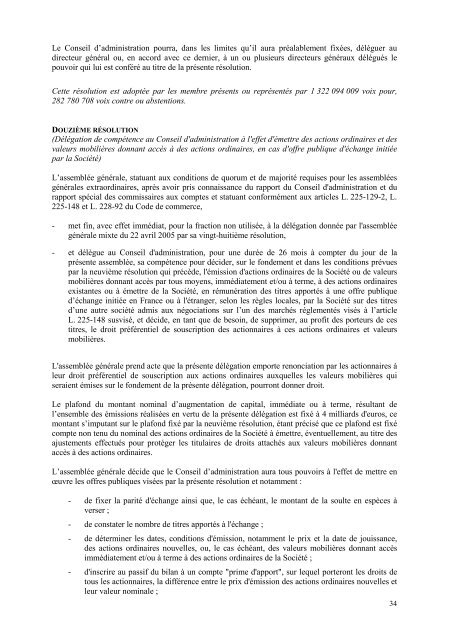 proces-verbal de l'assemblee generale mixte du 21 ... - Orange.com