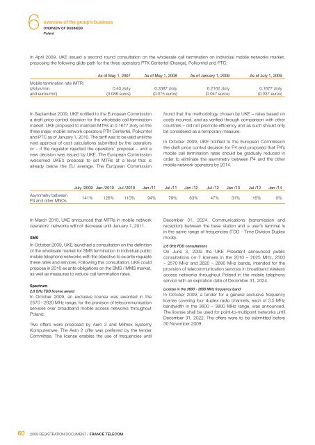 registration document France Telecom 2009 - Orange.com