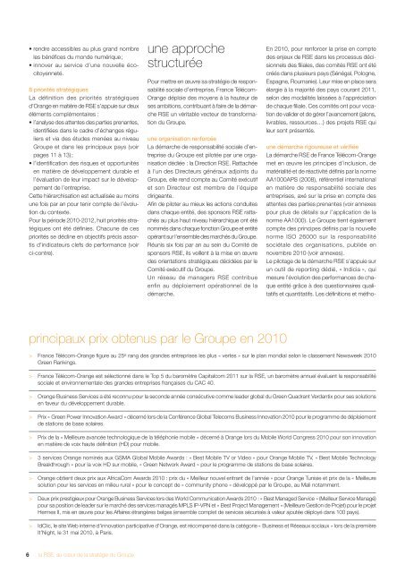 rapport RSE 2010 - Orange.com