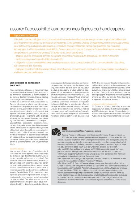 le rapport RSE 2011 - Orange.com