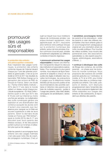 le rapport RSE 2011 - Orange.com