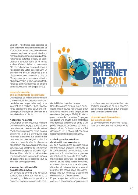 le rapport RSE 2011 - Orange.com