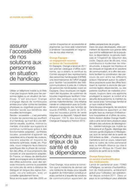 le rapport RSE 2011 - Orange.com