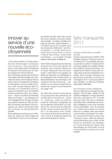 le rapport RSE 2011 - Orange.com