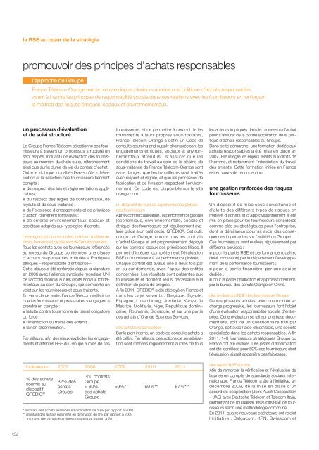 le rapport RSE 2011 - Orange.com