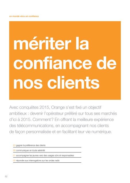 le rapport RSE 2011 - Orange.com