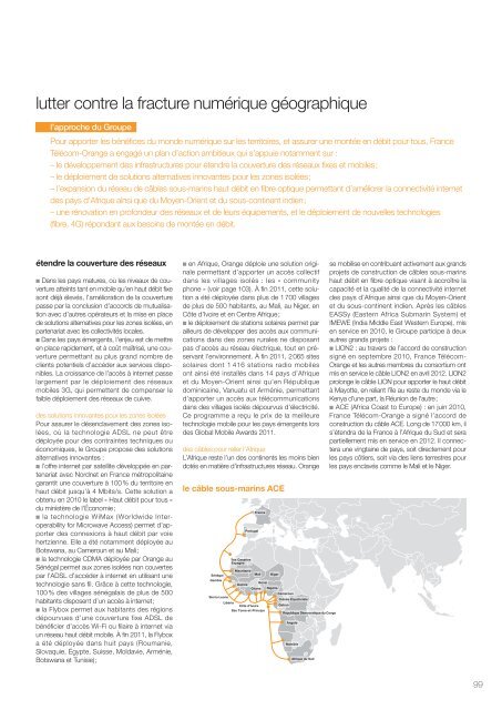 le rapport RSE 2011 - Orange.com