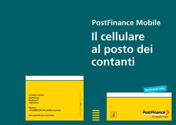 Postfinance Mobile Il cellulare al posto dei contanti