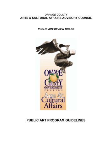 PUBLIC ART PROGRAM GUIDELINES - OrangeCountyFl.net