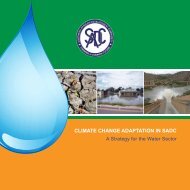 Climate Change Adaptation in SADC: a Strategy for the Water Sector