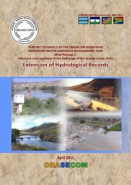 Extension of Hydrological Records, Main Report - ORASECOM