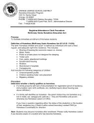 Registrar Procedure: McKinney Vento Homeless Education Act