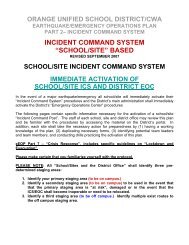 incident command system âschool/siteâ based - Orange Unified ...