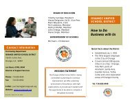 How to do Business with OUSD - Orange Unified School District