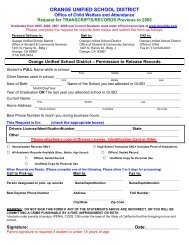 Transcript/Records Request - Orange Unified School District