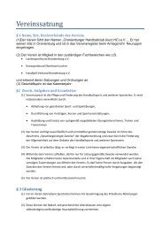 Entwurf der neuen Satzung - Oranienburger Handballclub