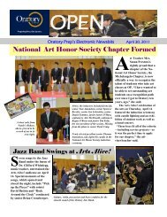 April 30, '11 edition of OPEN - Oratory Preparatory School