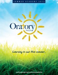 Sports Camps - Oratory Preparatory School