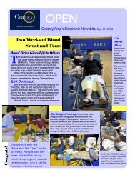 May 31, '10 edition of OPEN - Oratory Preparatory School