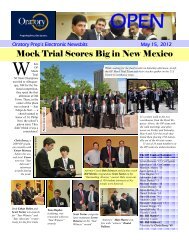 May 15, '12 edition of OPEN - Oratory Preparatory School