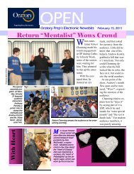 February 15, '11 edition of OPEN - Oratory Preparatory School