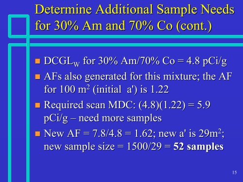 MARSSIM Final Status Survey Design: Determining the Need for ...