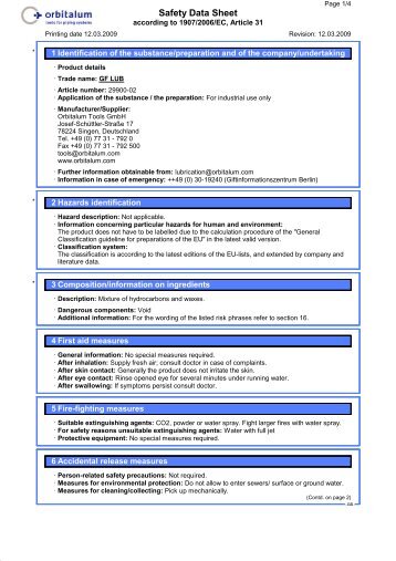 SiDaBl_SB-Schmierpaste_GFLUB_Tube_2009 ... - Orbitalum USA