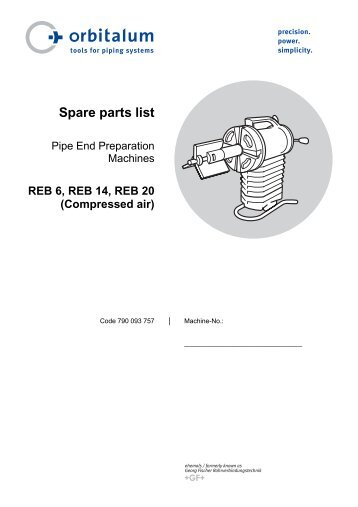 Spare parts list - Technical Tool Solutions