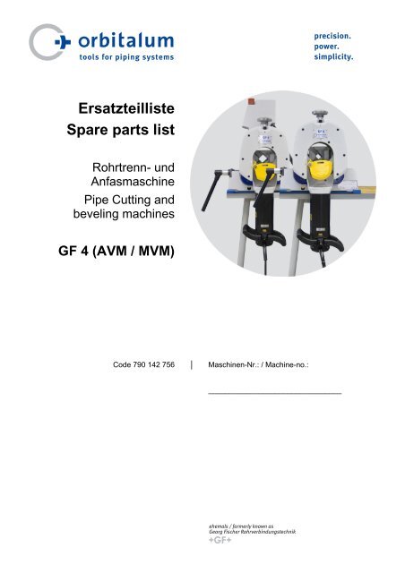 Ersatzteilliste Spare parts list - Technical Tool Solutions