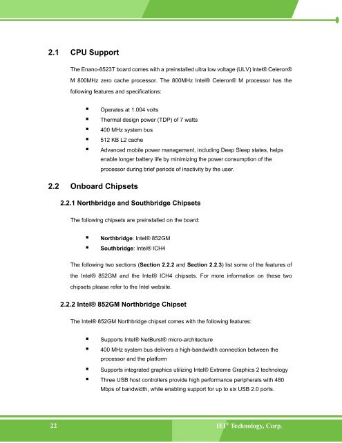 Enano-8523T User Manual - iEi