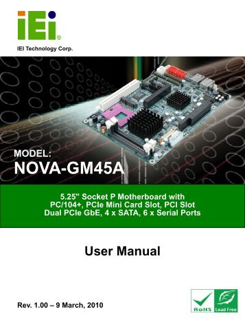 NOVA-GM45A Motherboard - iEi