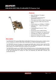 FWB-68300 IEEE1394b (FireWire800) PCI Express Card ... - Antaira