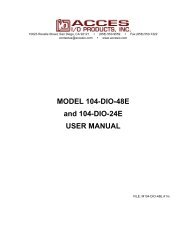 MODEL 104-DIO-48E and 104-DIO-24E USER MANUAL - Orbit Micro