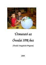 Útmutató az Óvodai  IPR-hez - Educatio Társadalmi Szolgáltató Kht.