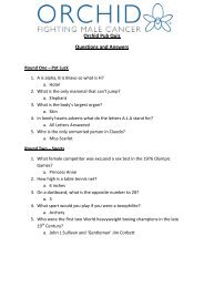 Orchid Pub Quiz Questions and Answers