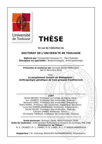 Thèses - Université Toulouse III - Paul Sabatier