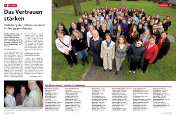 Die âMissio canonicaâ - ErzbischÃ¶fliches Ordinariat Freiburg