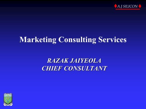 Marketing of Consulting Services - The Institute of Chartered ...